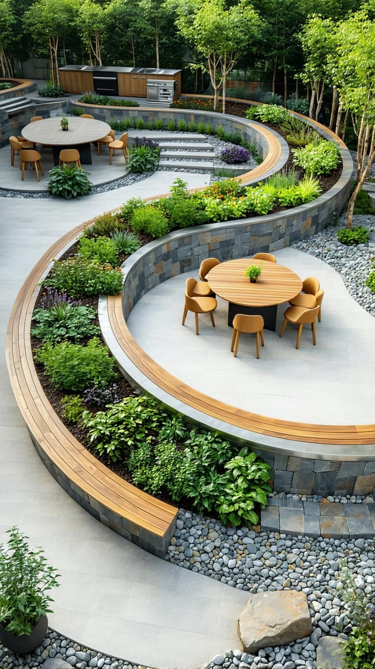 interactive herb spiral with built-in seating for culinary creativity 1