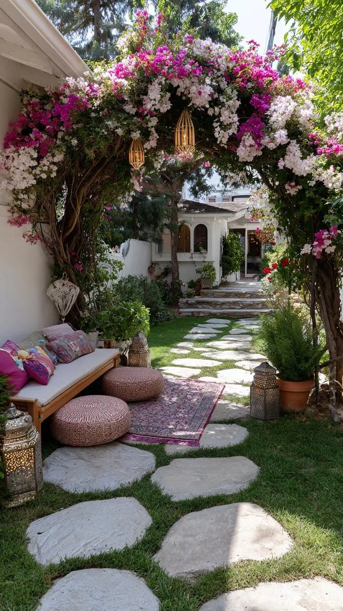 living archway crafted from flowering vines 1