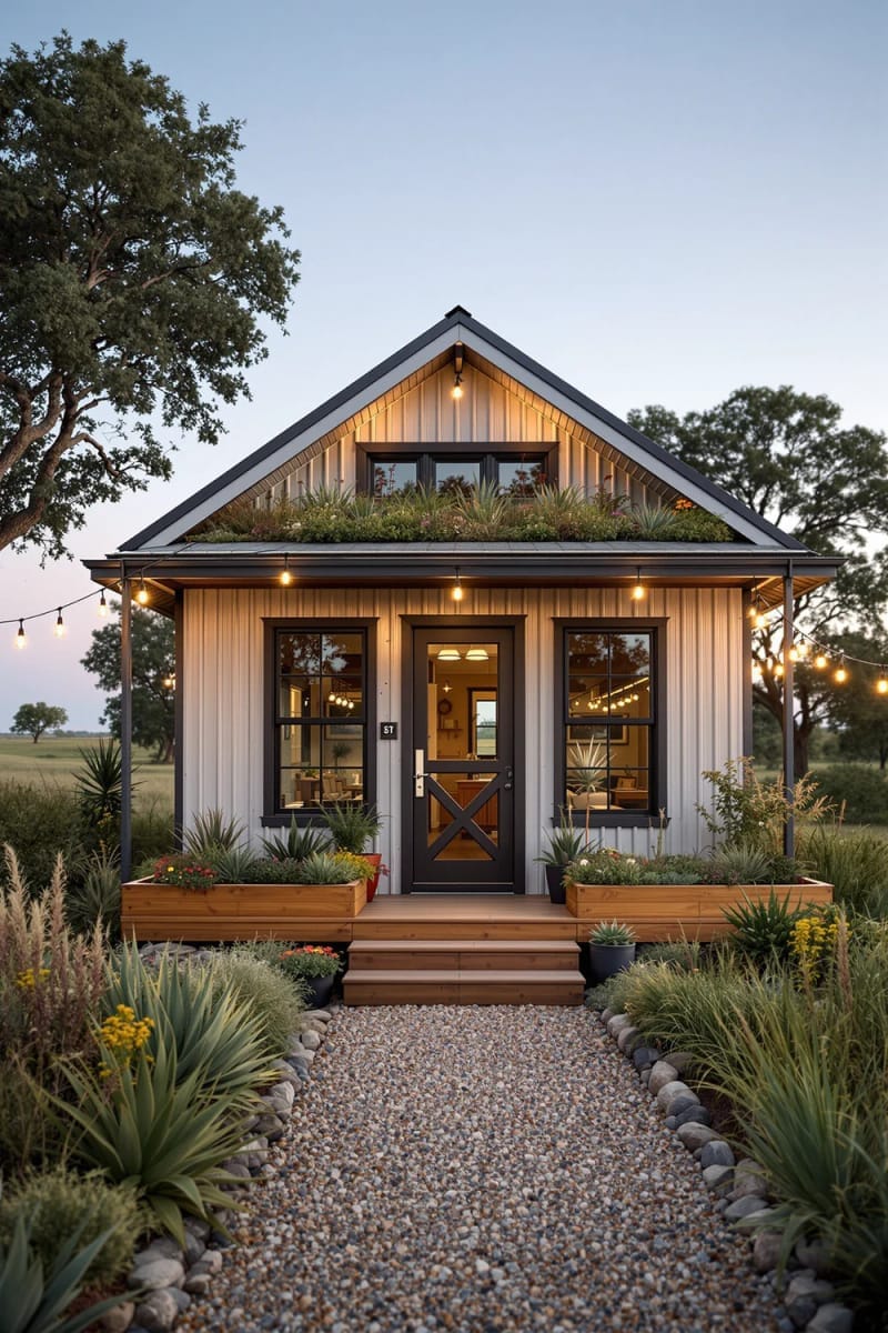 living green roof with low-maintenance succulents and wild grasses 1