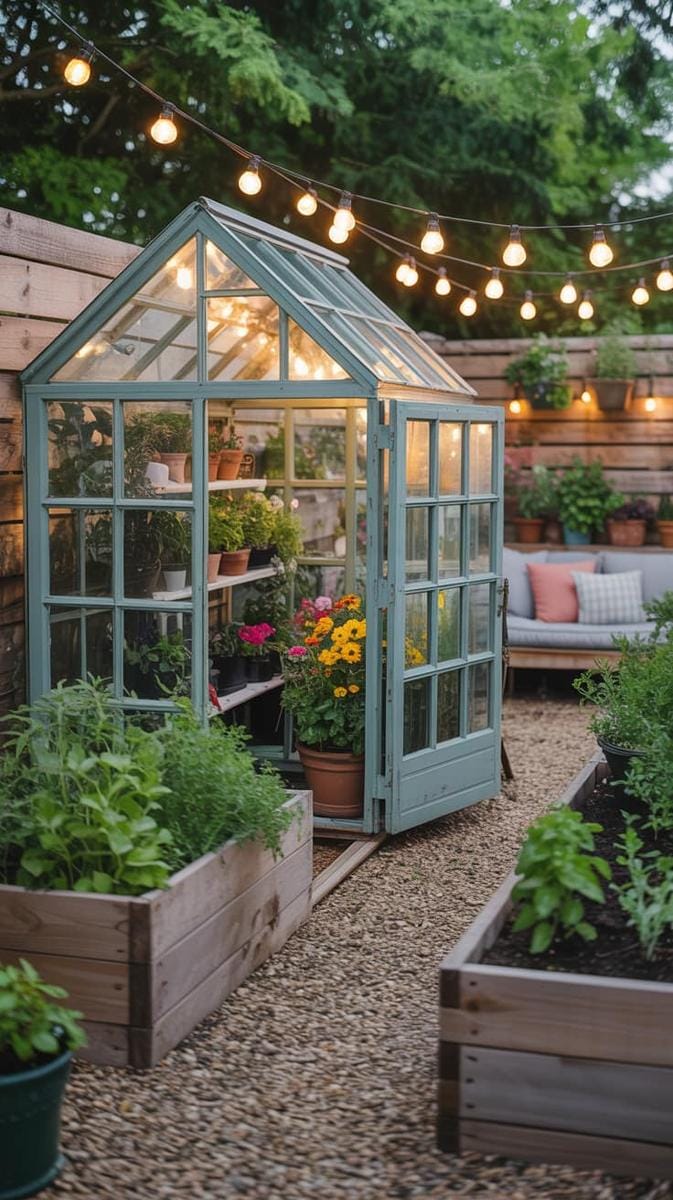 mini greenhouse using recycled windows 1