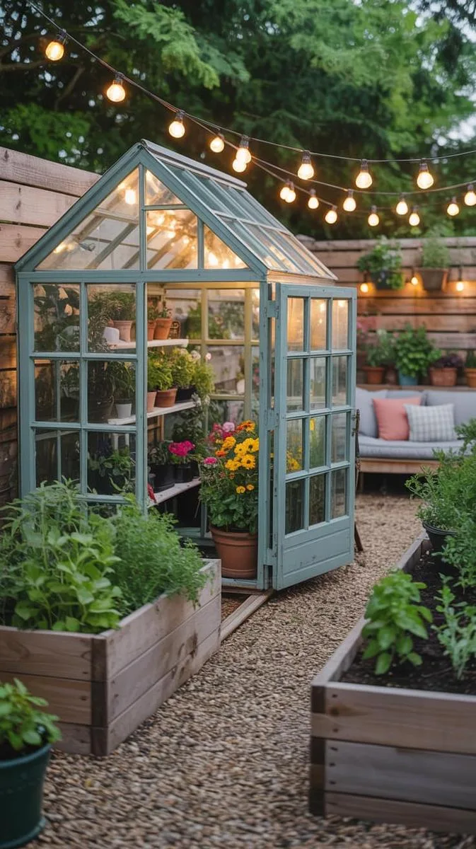 mini greenhouse using recycled windows 1
