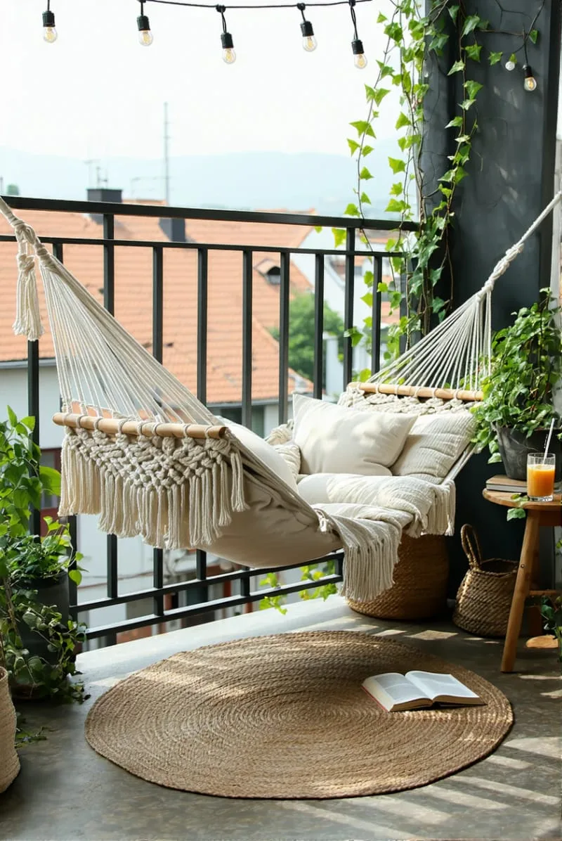 mini hammock strung across for a breezy relaxation spot 1