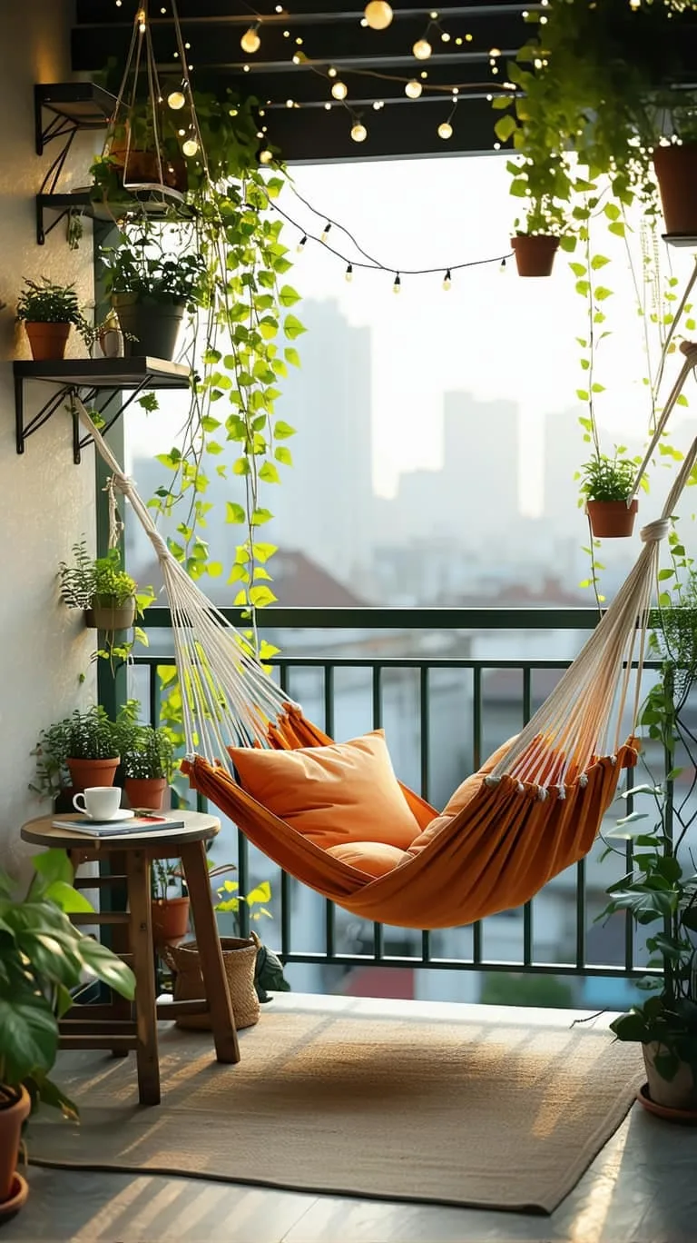 mini hammock strung across for a breezy relaxation spot 1