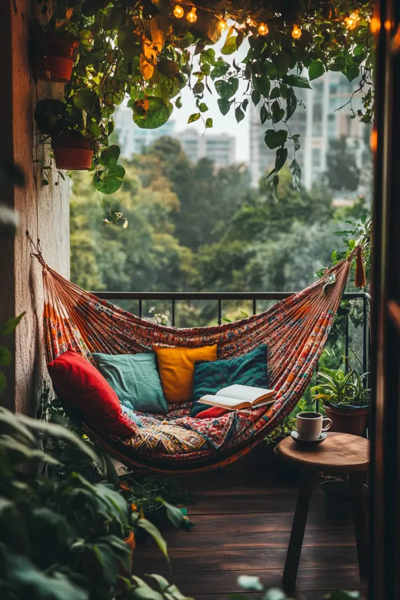 mini hammock strung across for a breezy relaxation spot 1