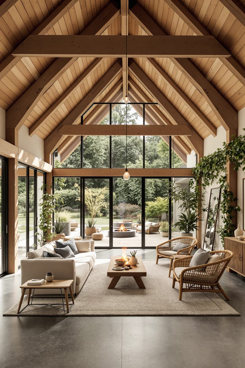 21 Small Barn House Designs with Modern Rustic Charm 70 open-concept barn house with massive glass façade 1