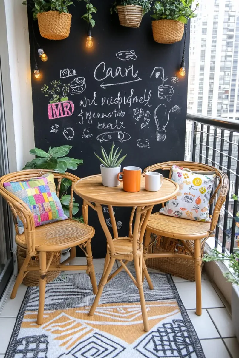 outdoor chalkboard wall for ever-changing art and quotes 1
