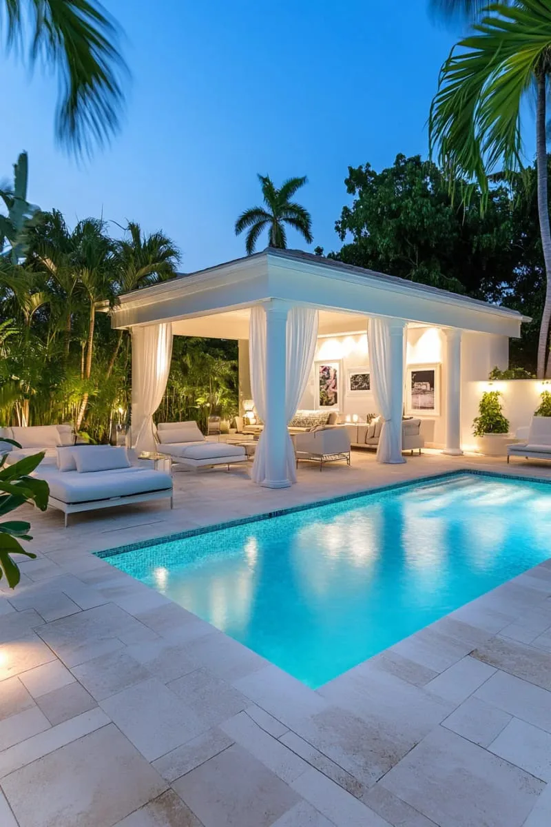 pool house cabana featuring a retractable roof for stargazing nights 1