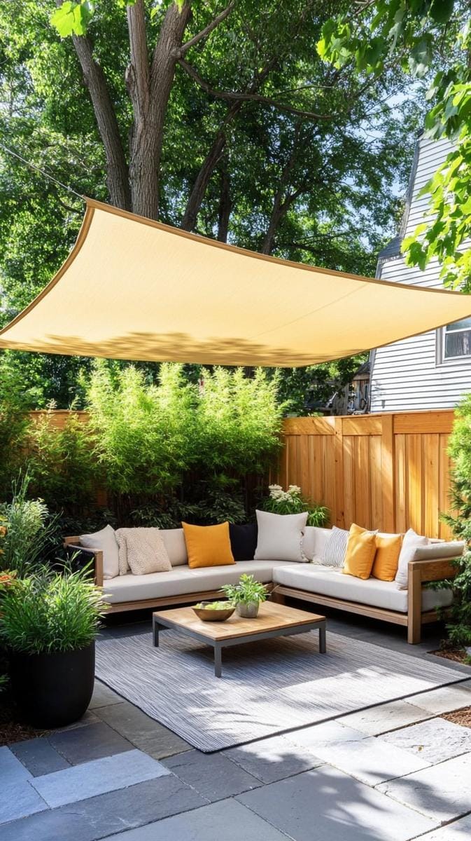 retractable shade sail for flexible sun protection 1