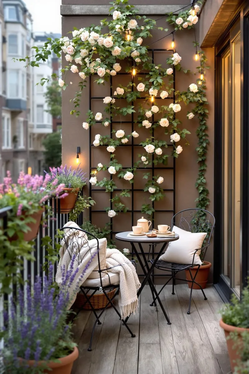 slimline trellis with climbing roses for romantic flair 1