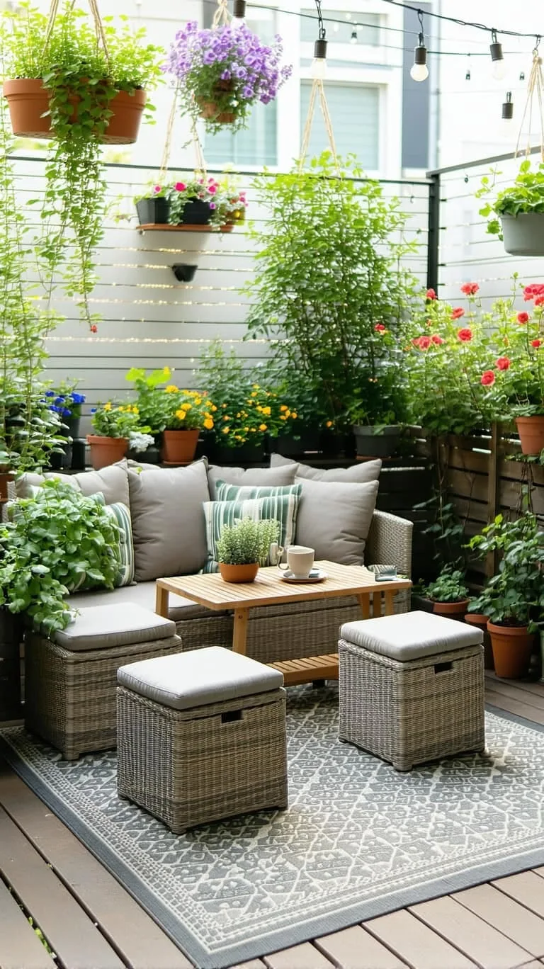 stackable rattan stools with hidden storage for extra seating 1