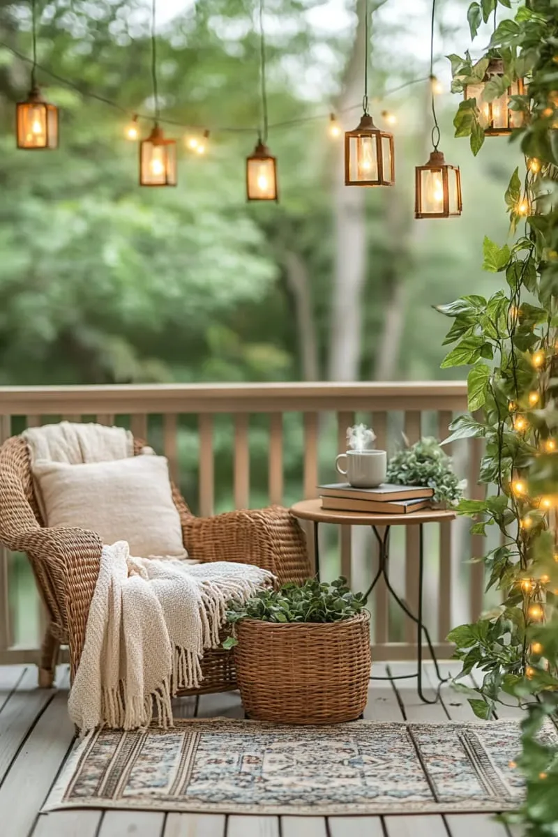 string a row of vintage lanterns for a rustic evening glow 1