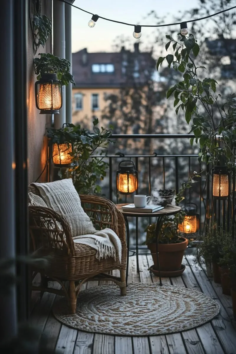 string a row of vintage lanterns for a rustic evening glow 1