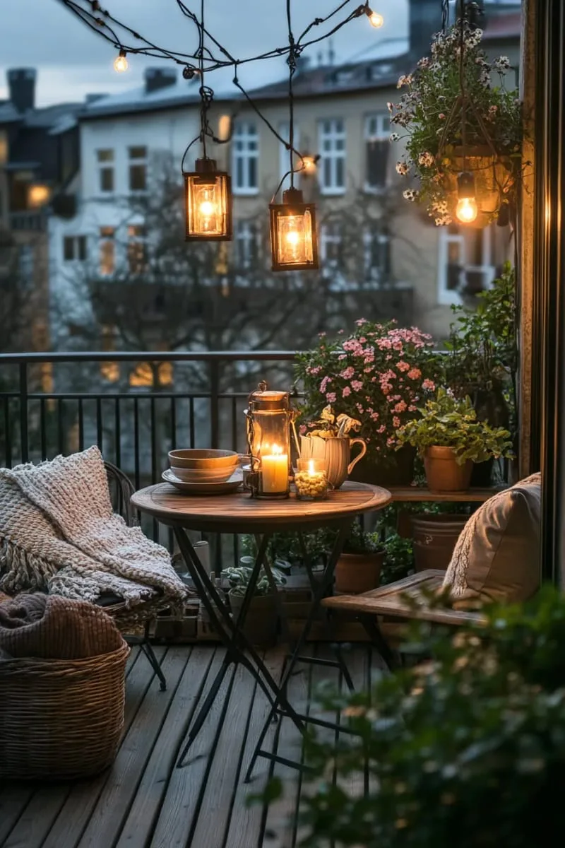 string a row of vintage lanterns for a rustic evening glow 1