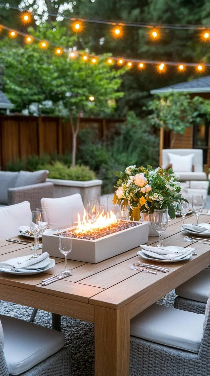 tabletop fire bowl centerpiece for alfresco dinners 1