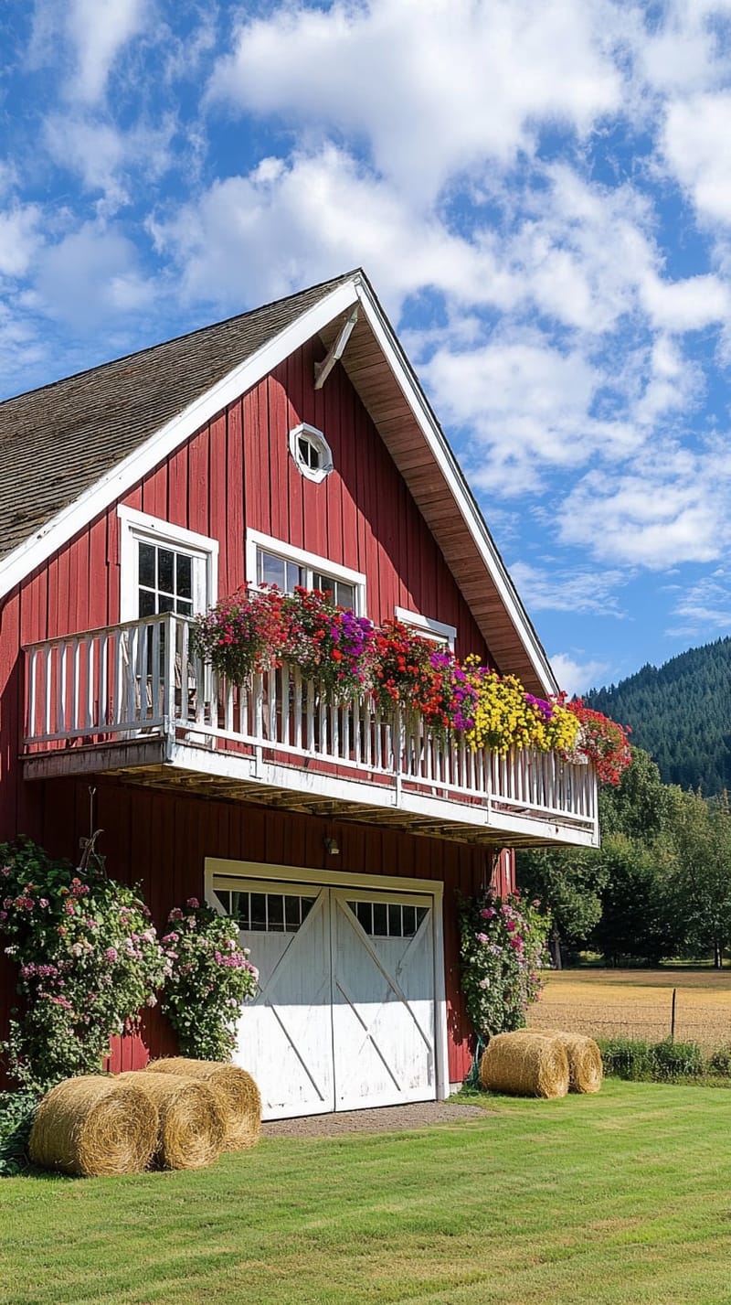 21 Small Barn House Designs with Modern Rustic Charm 15 two-story a-frame barn with open balcony 1