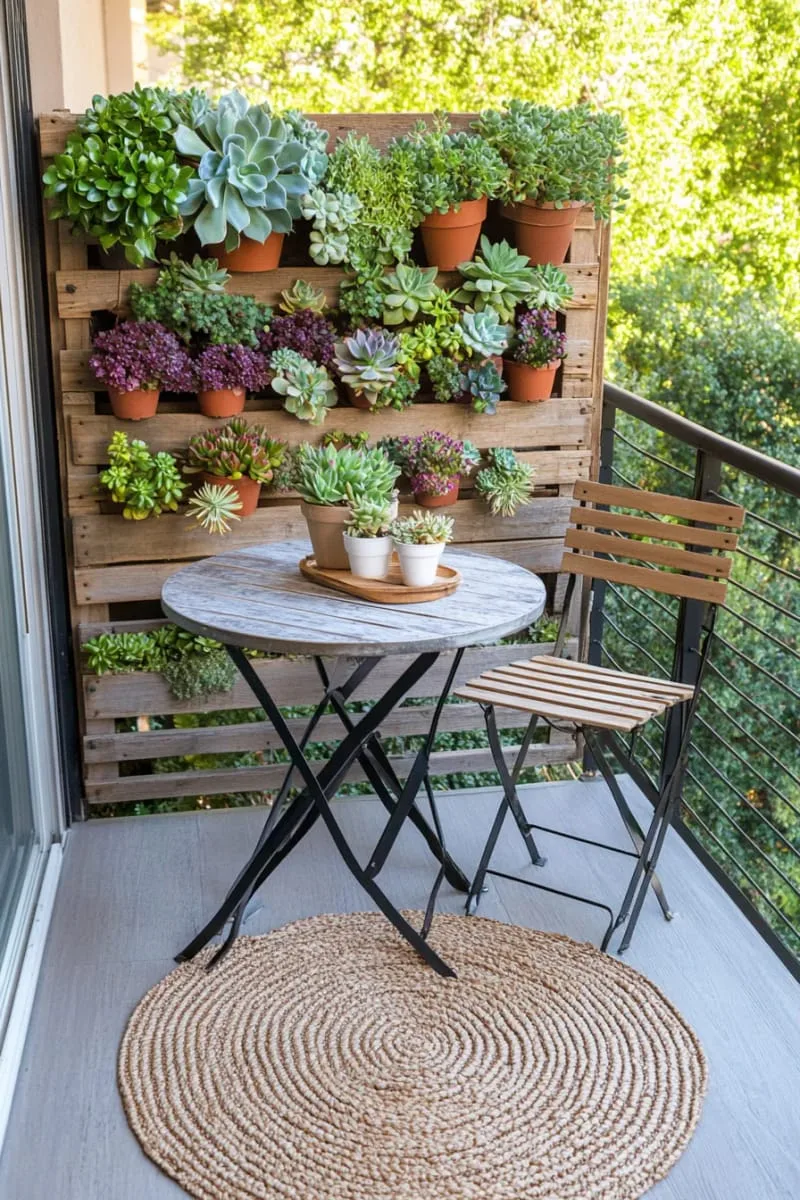 vertical succulent garden wall using recycled wooden pallets 1