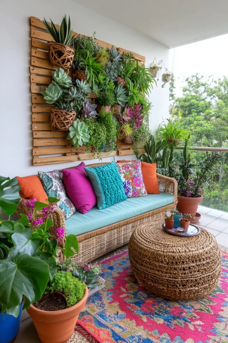 vertical succulent garden wall using recycled wooden pallets 1