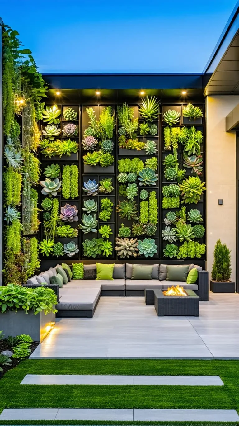 vertical succulent wall art installation for a living backyard masterpiece 1