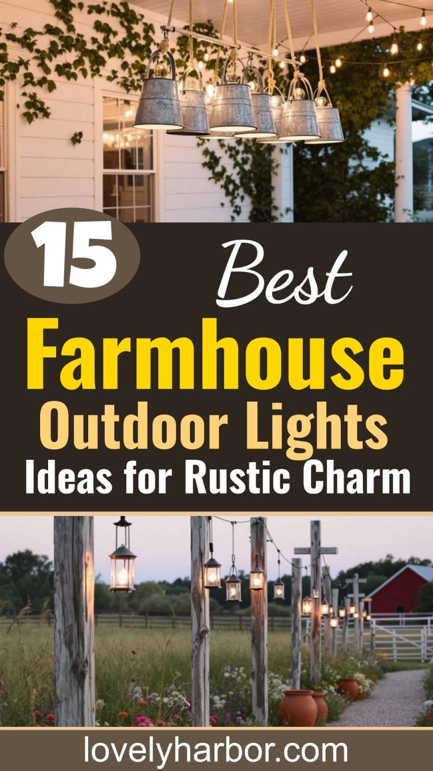15 Farmhouse Outdoor Lighting Ideas For Effortless Rustic Charm ...