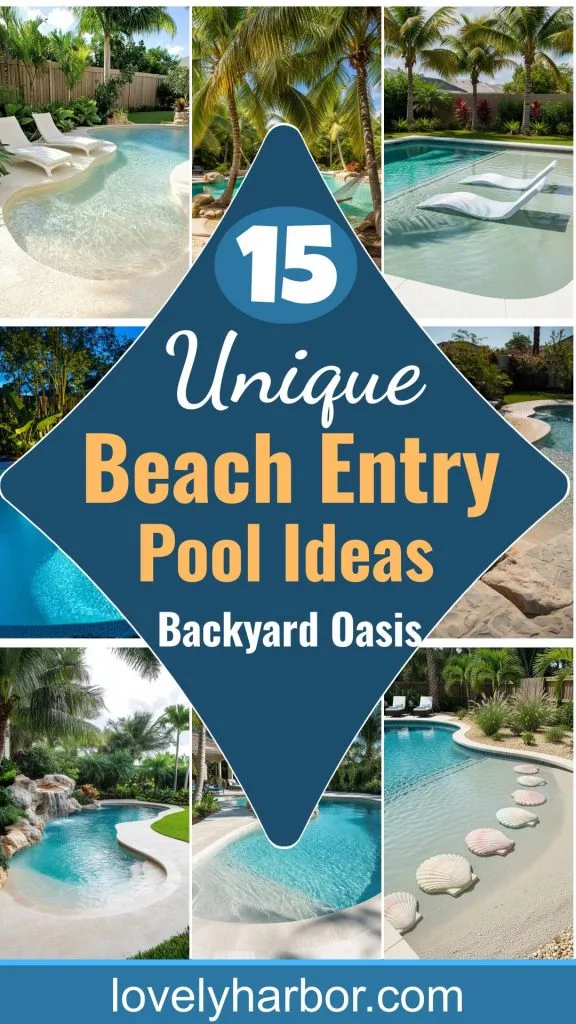 15 Unique Beach Entry Pool Ideas For Your Backyard Oasis