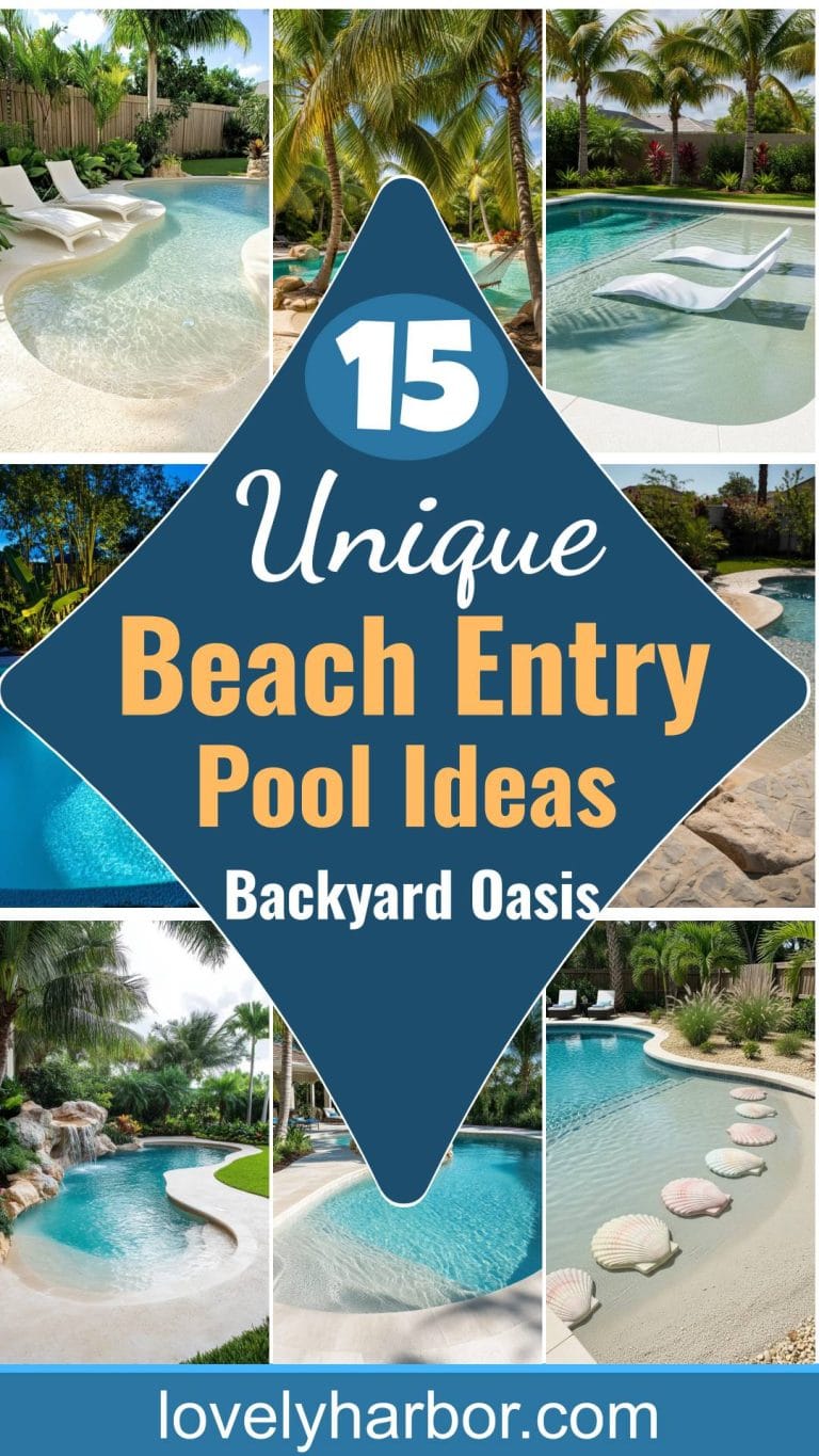 15 Unique Beach Entry Pool Ideas For Your Backyard Oasis - Lovely Harbor