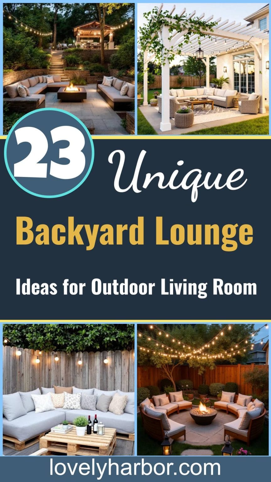 23 Unique Backyard Lounge Ideas For Modern Outdoor Living - Lovely Harbor