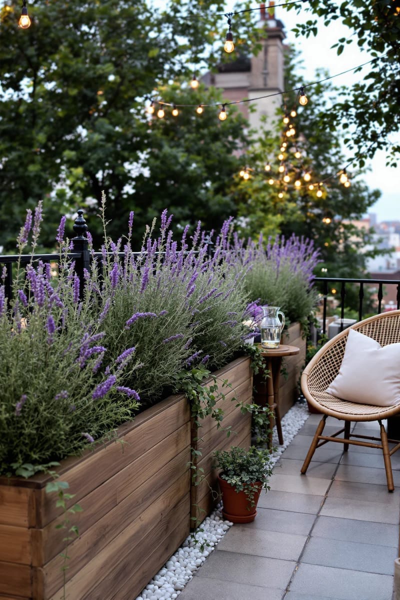 arrange a fragrant lavender and rosemary border for sensory relaxation 1