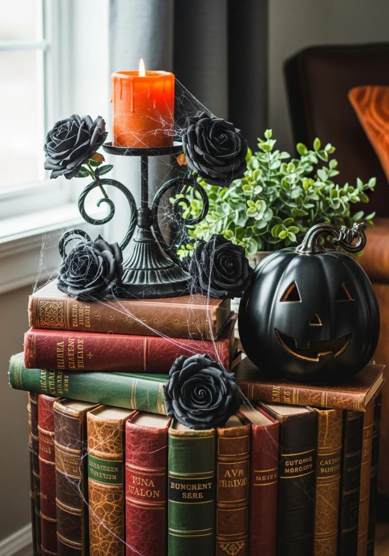 bewitched spellbook stack as a side table accent 1
