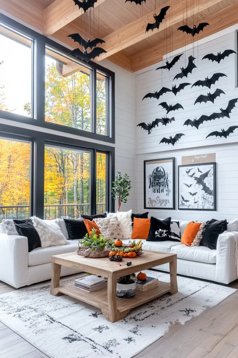 black velvet bats suspended mid-flight from invisible threads 1
