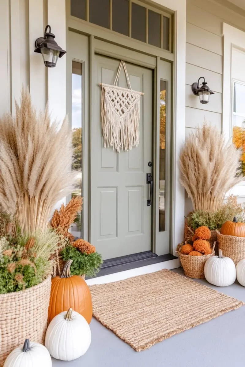 bohemian macramé hangings paired with pampas grass bundles 1 bohemian macramé hangings paired with pampas grass bundles 1
