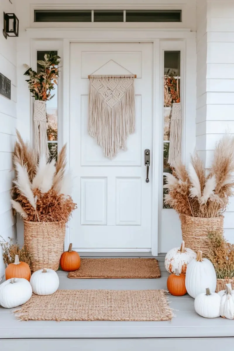 bohemian macramé hangings paired with pampas grass bundles 1 bohemian macramé hangings paired with pampas grass bundles 1