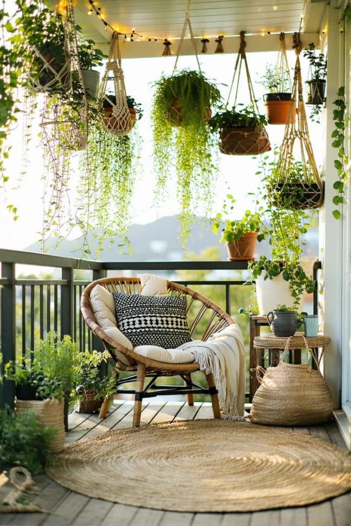 15 Unique Balcony With Hanging Plants For Urban Spaces - Lovely Harbor
