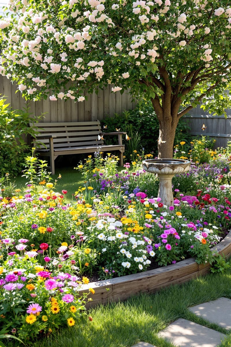butterfly-friendly wildflower patch and pollinator habitat 1