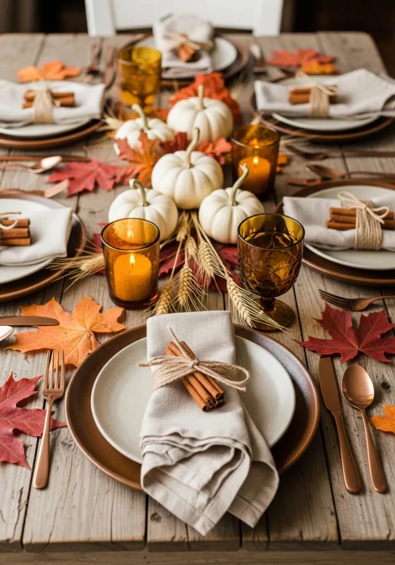 cinnamon stick bundles tied with twine for napkin accents 1