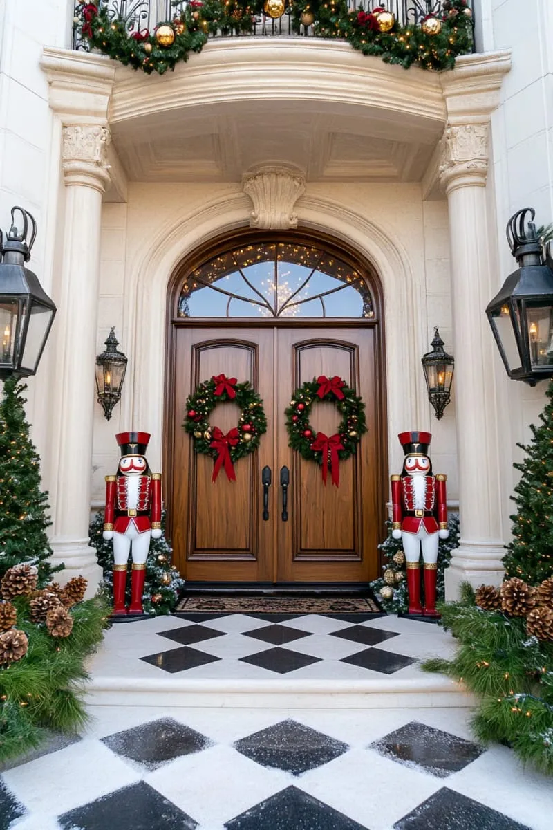 classic nutcracker soldiers flanking the entranceway 1