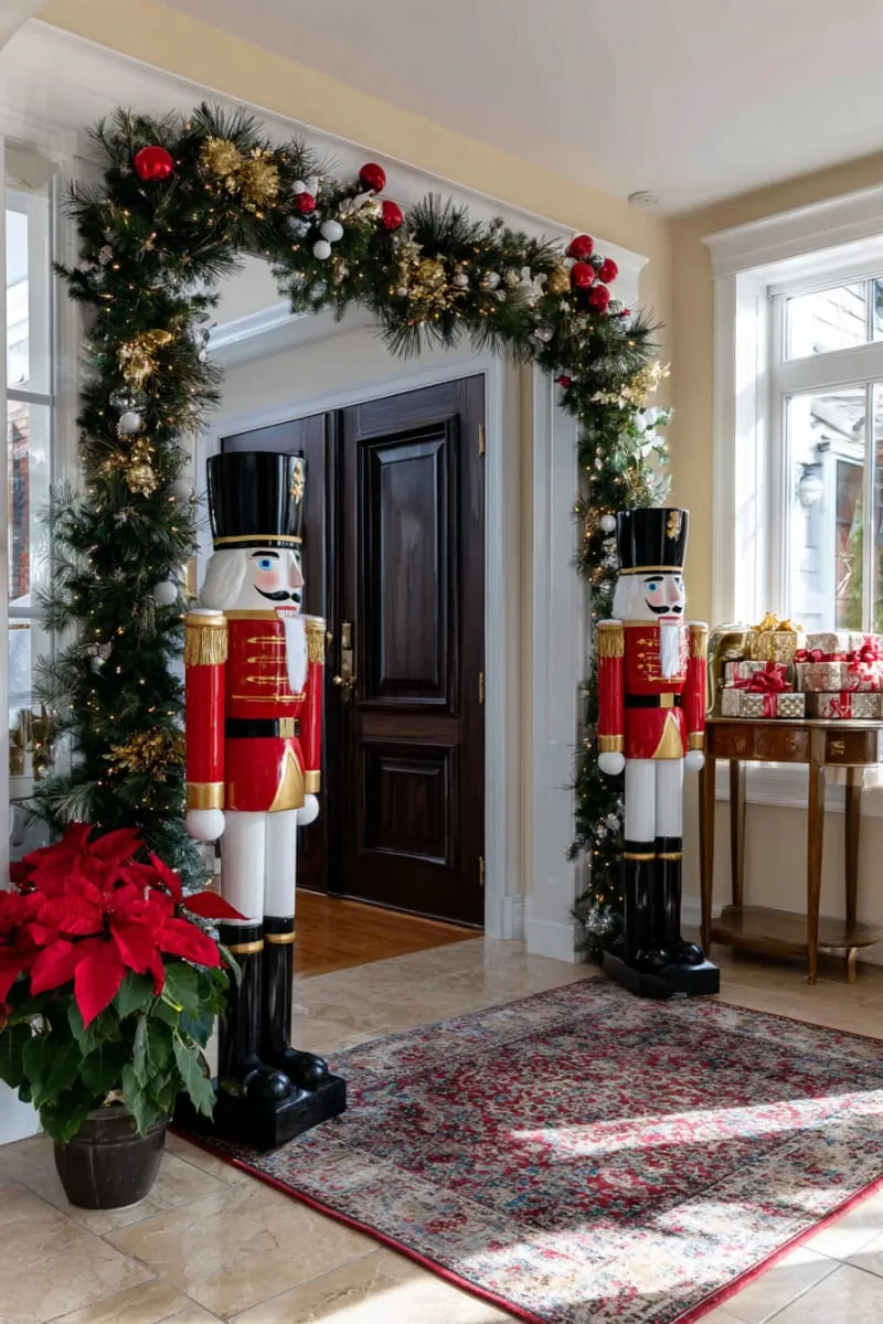 classic nutcracker soldiers flanking the entranceway 1