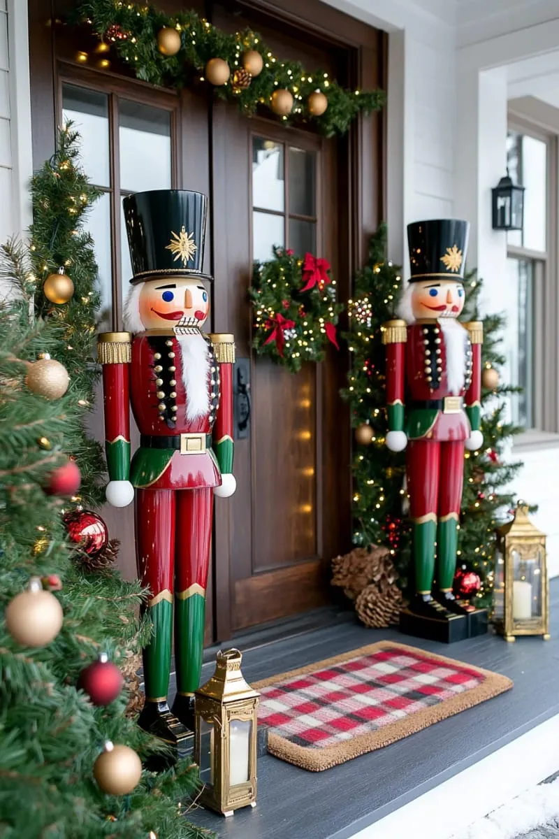 classic nutcracker statues guarding the doorway 1