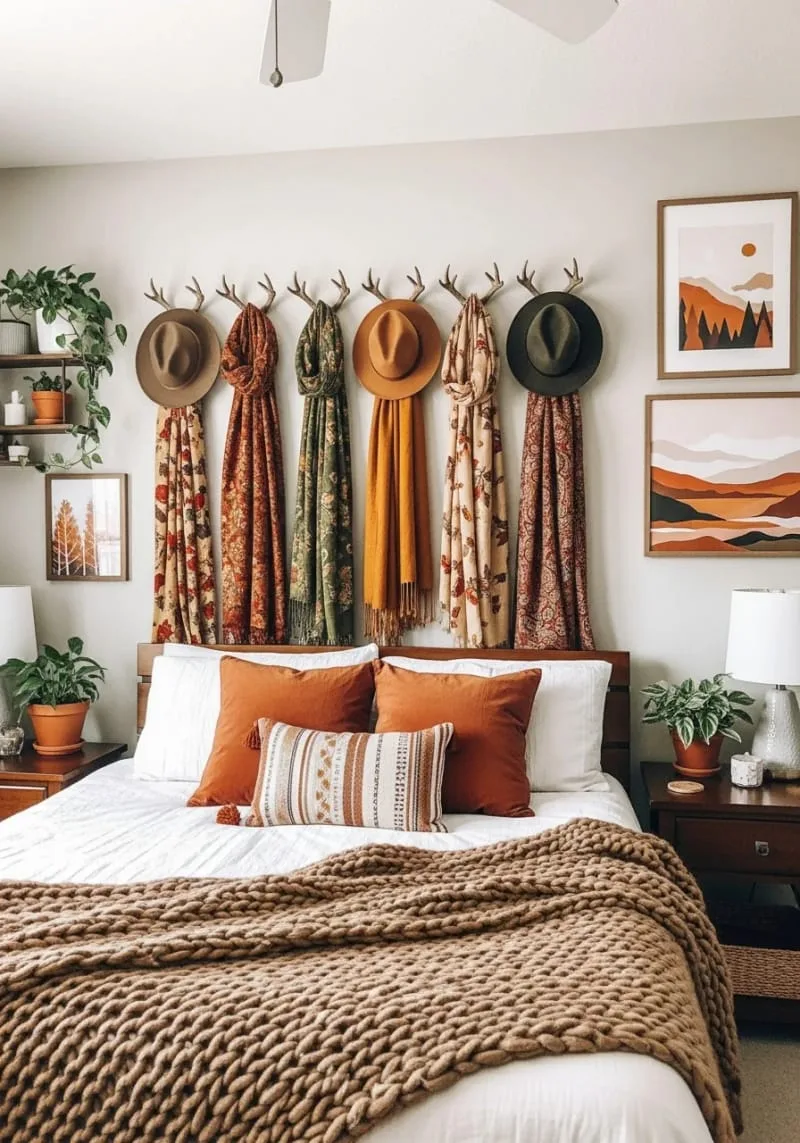 faux antler wall hooks for scarves and hats 1