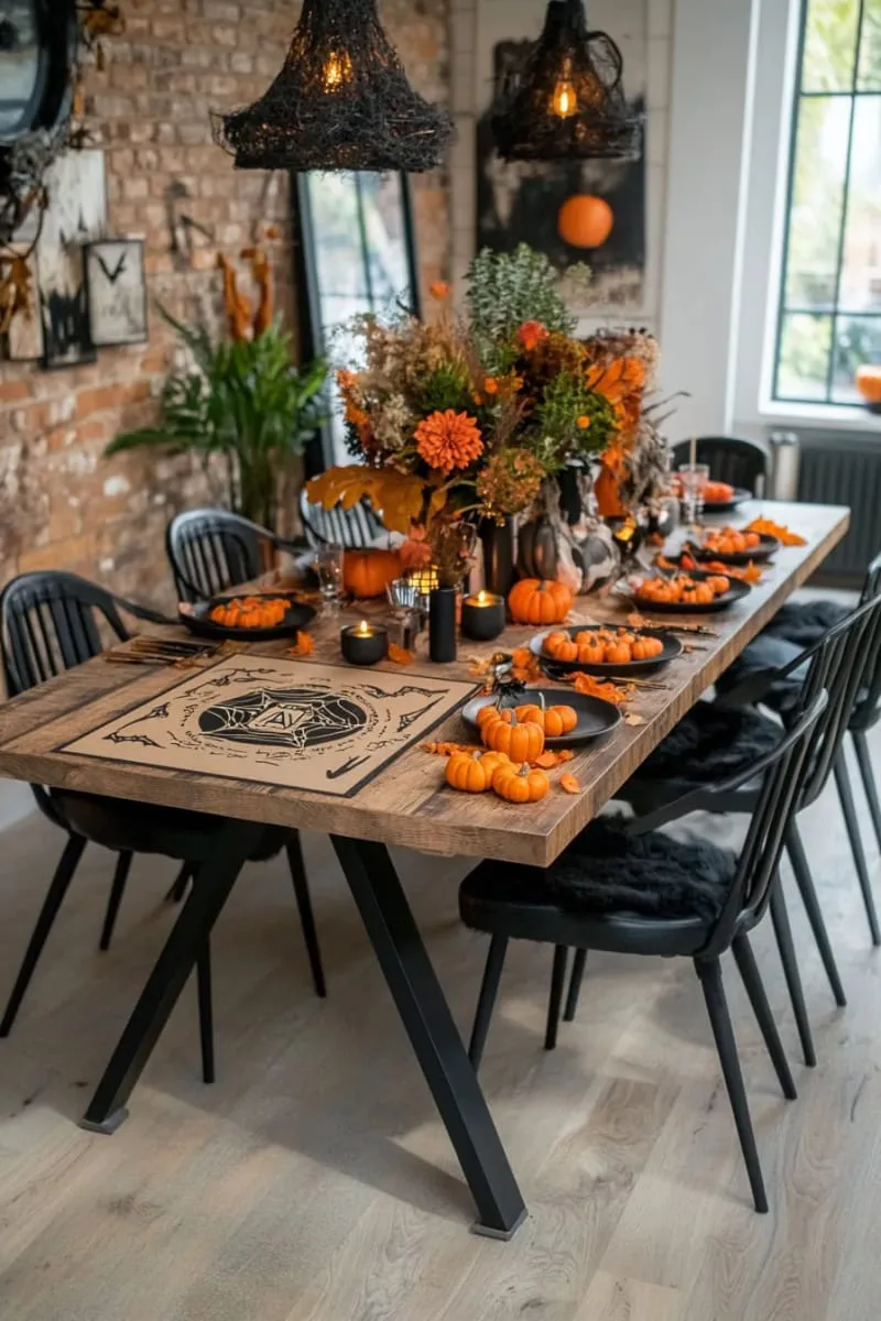 giant cardboard ouija board centerpiece for the dining table 1