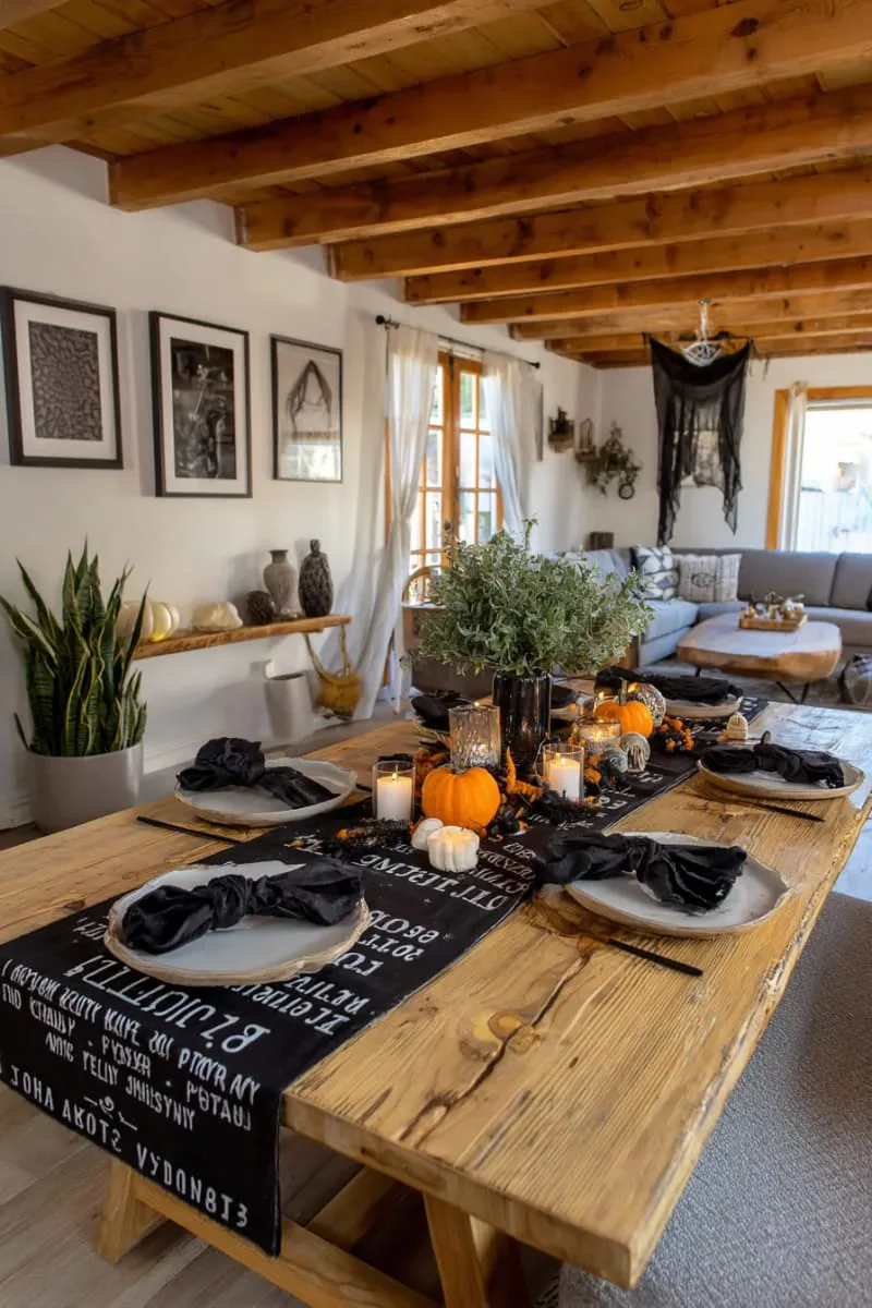 giant cardboard ouija board centerpiece for the dining table 1
