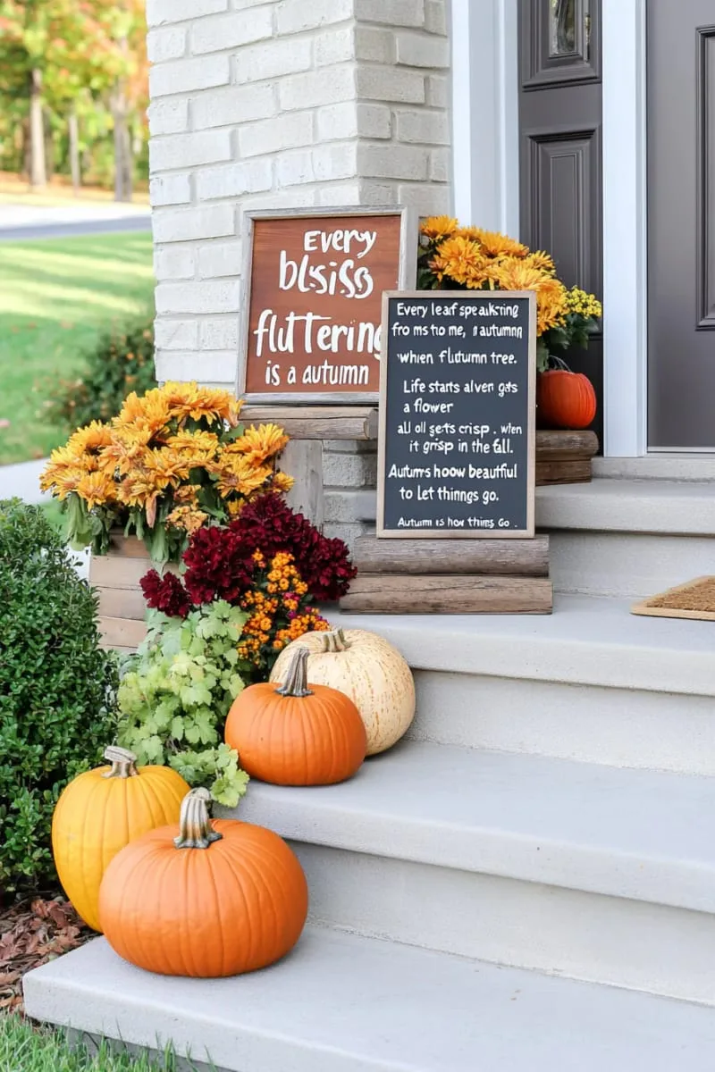 hand-painted wooden signs with whimsical autumn quotes 1 hand-painted wooden signs with whimsical autumn quotes 1