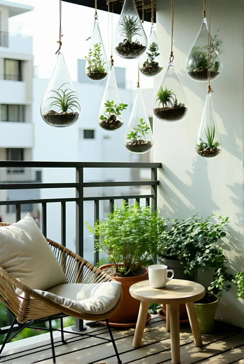 hanging glass terrariums with air plants 1