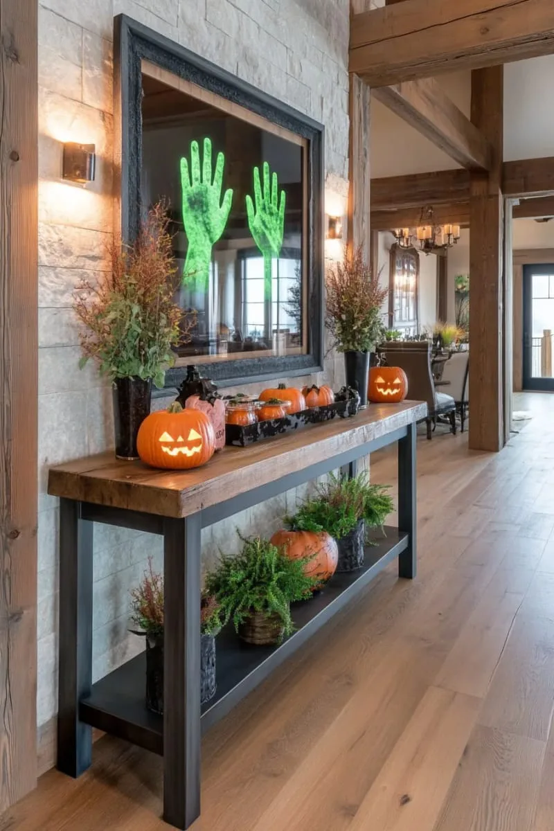 haunted mirror with eerie handprints 1