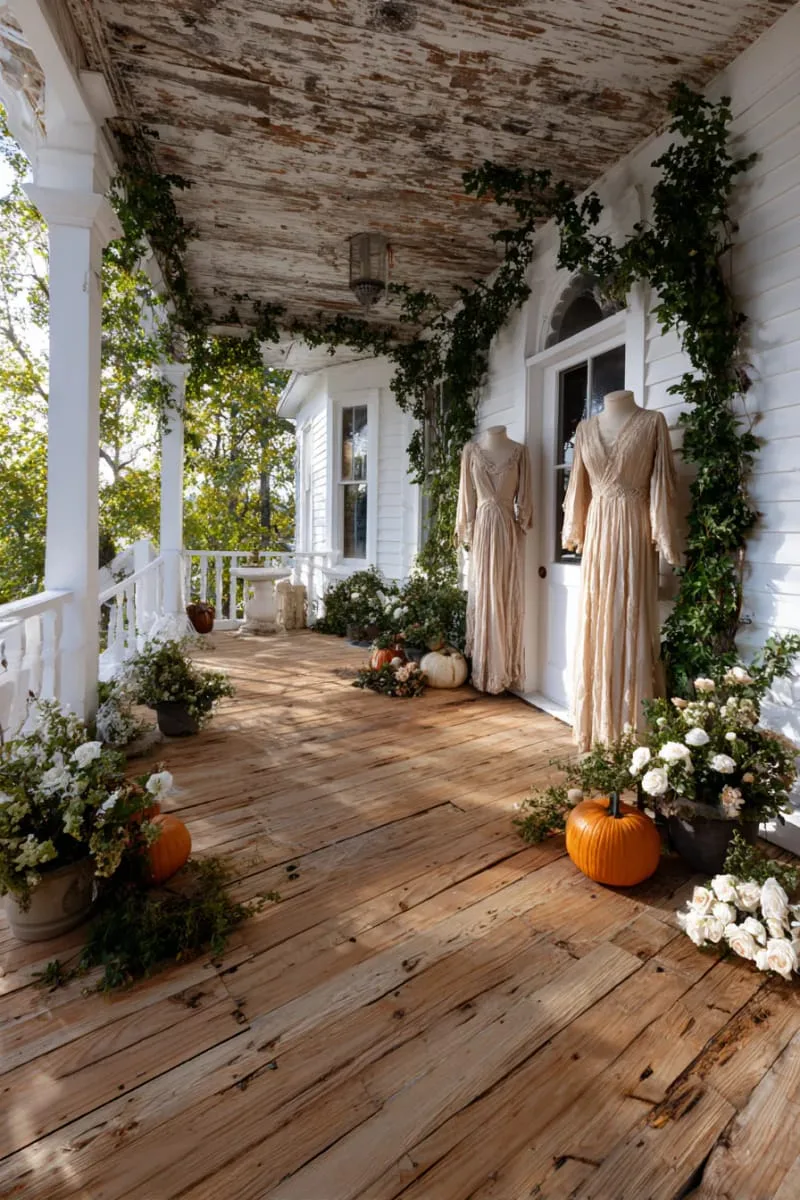 headless mannequins dressed in tattered victorian gowns 1