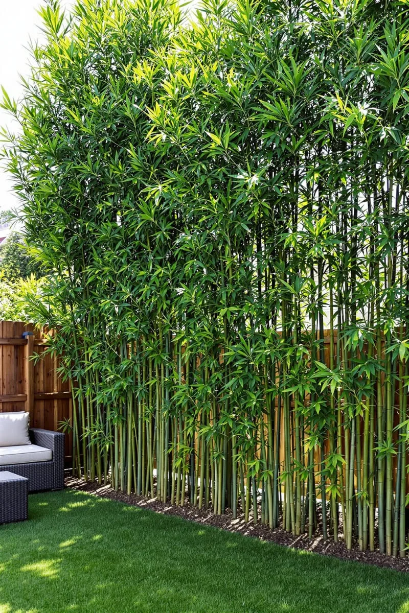 27 Unique Backyard Privacy Designs for A Serene Outdoor Oasis 2 living bamboo hedge wall for instant green privacy 1