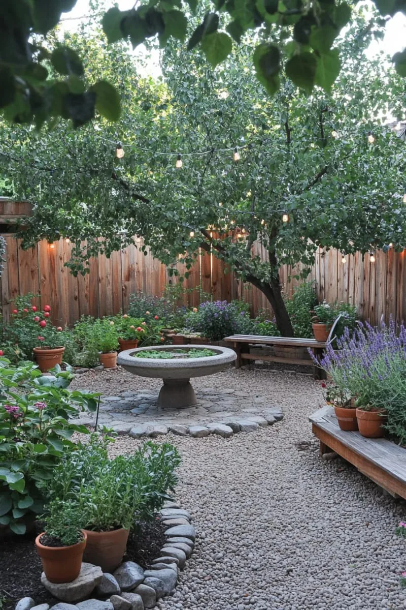 27 New Small Backyard Designs to Copy For Your Outdoor Space 77 mini orchard with espaliered fruit trees along the fence 1