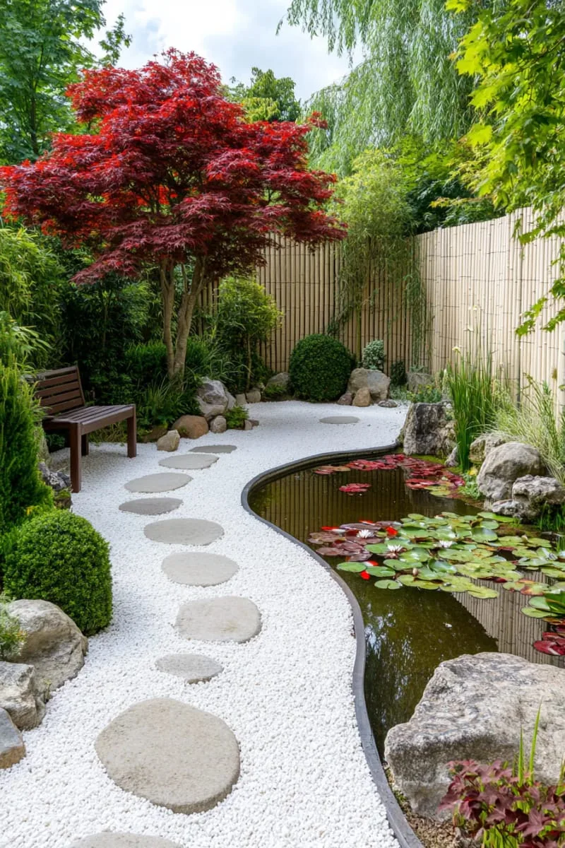 27 New Small Backyard Designs to Copy For Your Outdoor Space 83 minimalist zen sand garden with raked patterns 1