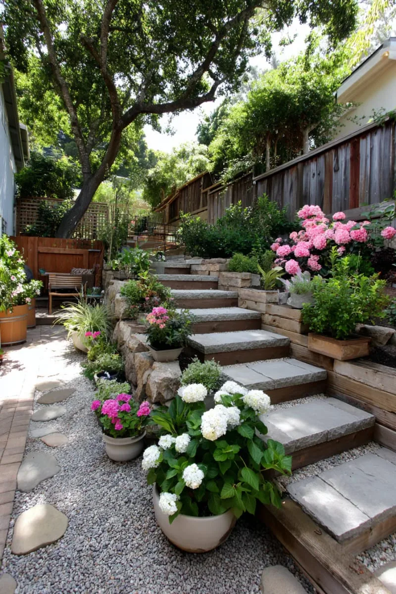 27 New Small Backyard Designs to Copy For Your Outdoor Space 30 multi-level tiered garden beds for a cascading effect 1