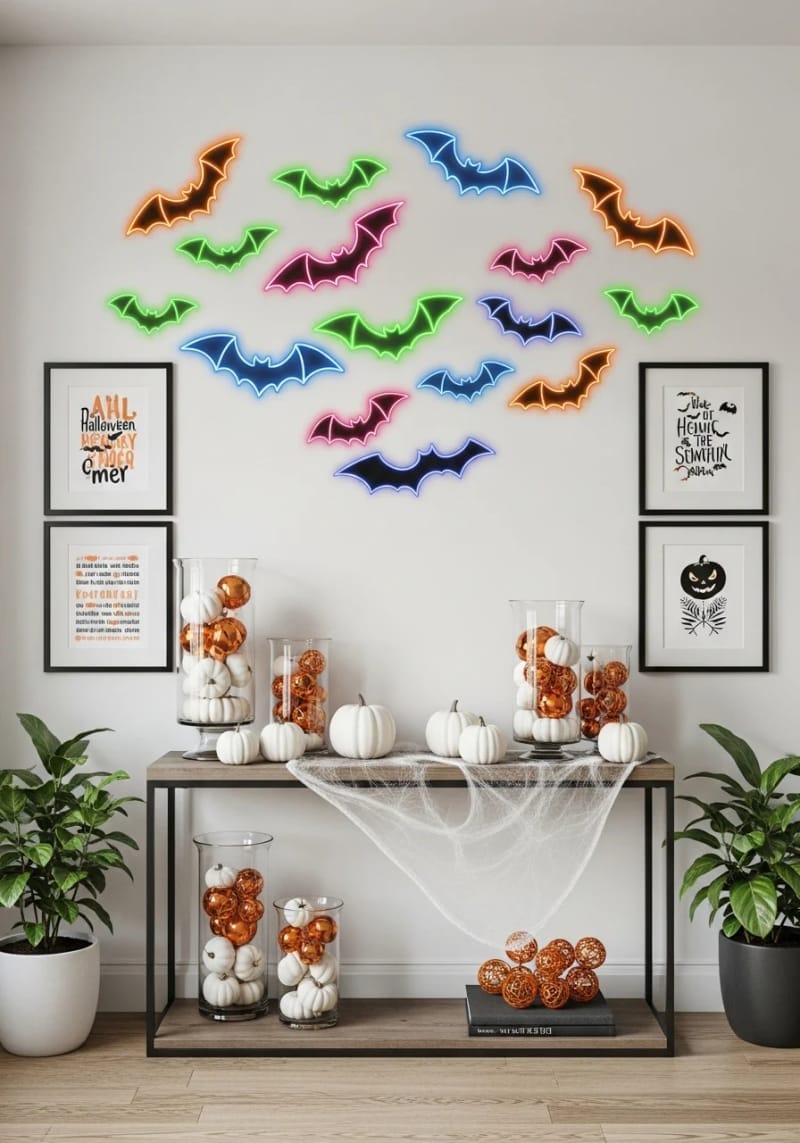 neon bat wall decals for a modern twist 1