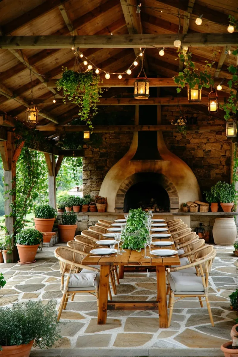 19 Inspiring Backyard Pavilion Ideas: Unique Designs You Can't Miss 36 pavilion with pizza oven and herb garden for alfresco dining 1